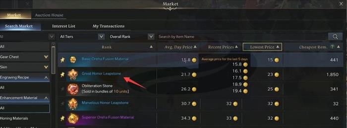 Great Honor Leafstones' Current Price